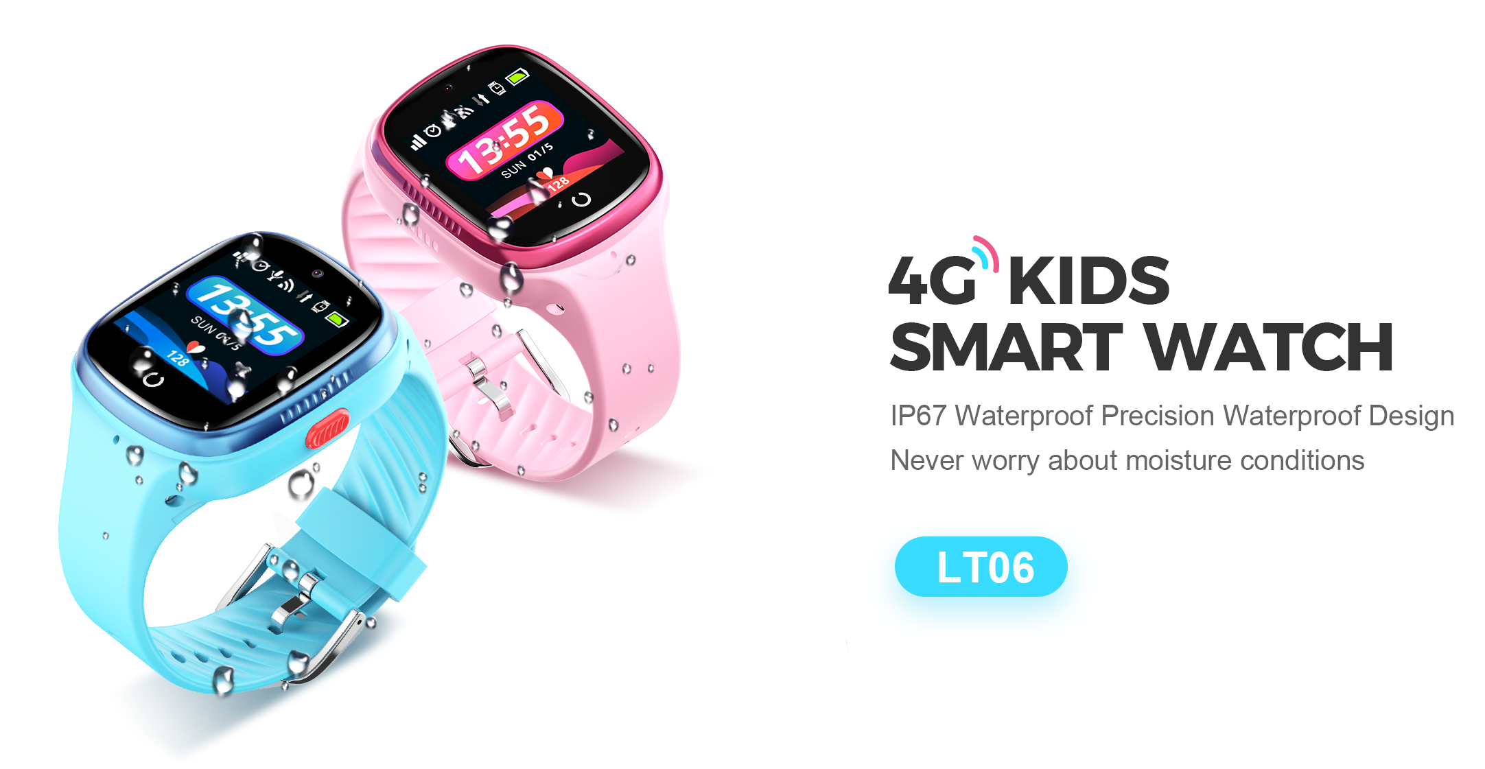4G LTE Smartwatch with GPS Video Calling IPX7 waterproof for Kids