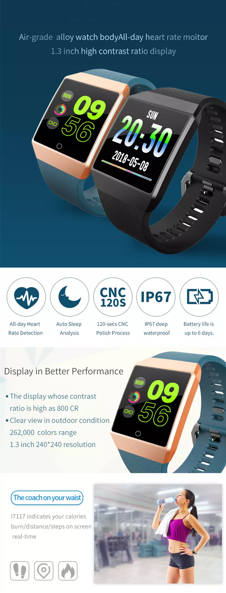 Smart Bracelet B117