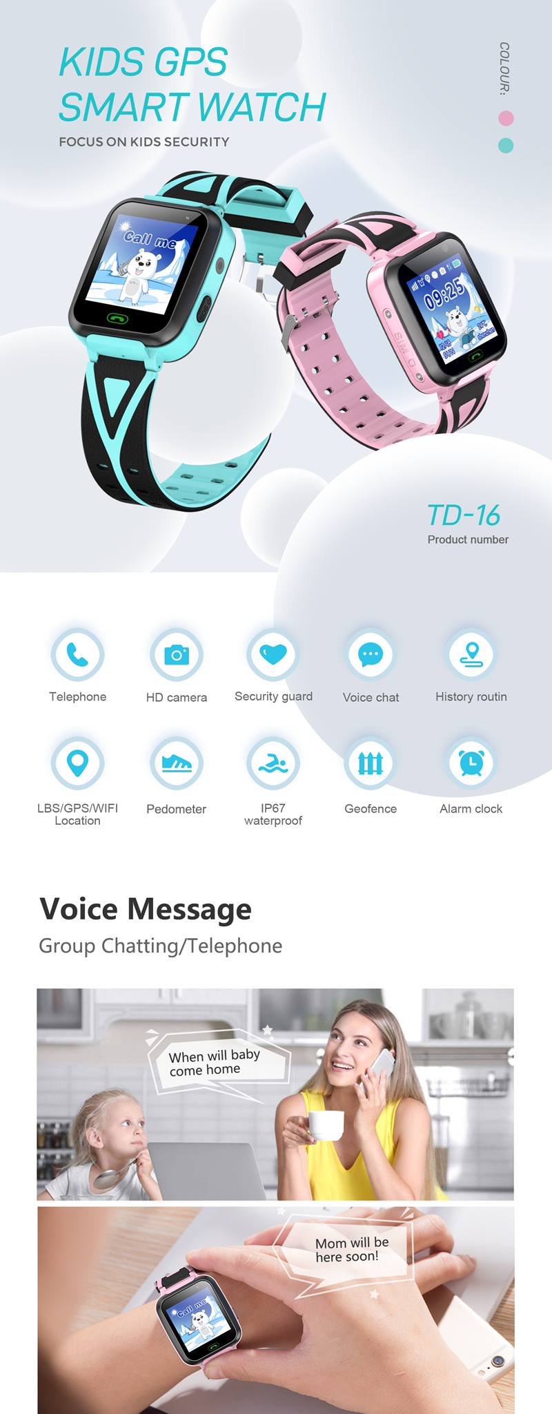 Kids Smartwatch TD-16
